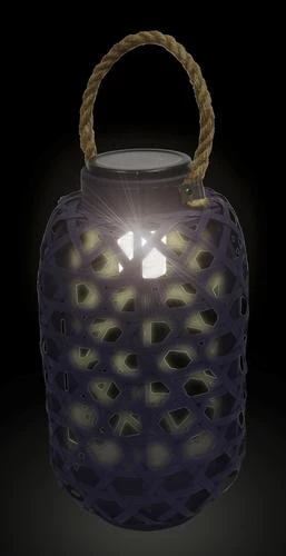Enchanted Garden™ 12" Bamboo Solar LED Lantern - Assorted Colors 4 Enchanted Garden™ 12" Bamboo Solar LED Lantern - Assorted Colors - Image 2