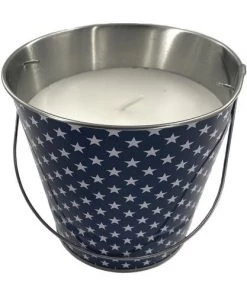 Enchanted Garden™ Metal Bucket Patriotic Citronella Candle - Assorted Colors -Enchanted Garden Sale 2773868 21092PR Blue 2000px