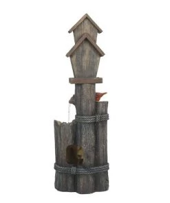 Enchanted Garden™ 33" Tiered Bird House Outdoor Water Fountain 7 Enchanted Garden™ 33" Tiered Bird House Outdoor Water Fountain -Enchanted Garden Sale 2774022backsideview