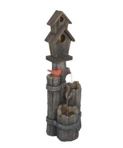 Enchanted Garden™ 33" Tiered Bird House Outdoor Water Fountain 8 Enchanted Garden™ 33" Tiered Bird House Outdoor Water Fountain -Enchanted Garden Sale 2774022leftside