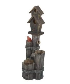Enchanted Garden™ 33" Tiered Bird House Outdoor Water Fountain 9 Enchanted Garden™ 33" Tiered Bird House Outdoor Water Fountain -Enchanted Garden Sale 2774022rightside