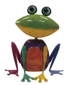Enchanted Garden™ 14.5" Metal Frog Statue