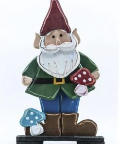 Enchanted Garden™ 27" Wood Gnome With Mushroom -Enchanted Garden Sale 2774257 02