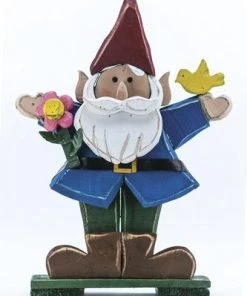 Enchanted Garden™ 27" Wood Gnome With Flower -Enchanted Garden Sale 2774304 02