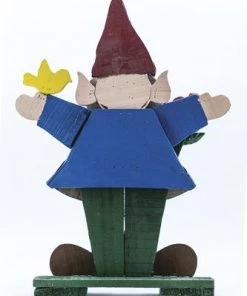 Enchanted Garden™ 27" Wood Gnome With Flower -Enchanted Garden Sale 2774304 04
