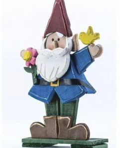 Enchanted Garden™ 27" Wood Gnome With Flower -Enchanted Garden Sale 2774304 06