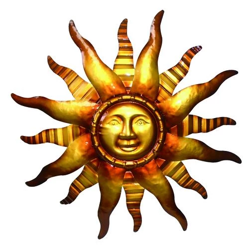 Enchanted Garden™ 24.4" Metal Sun Outdoor Wall Art - Assorted Styles 5 Enchanted Garden™ 24.4" Metal Sun Outdoor Wall Art - Assorted Styles - Image 3