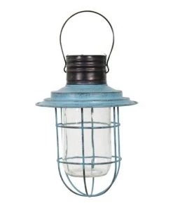 Enchanted Garden™ 14" Metal & Glass Solar LED Lantern - Assorted Colors -Enchanted Garden Sale 2774483 13358 blu 1800px