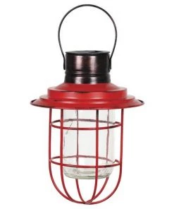 Enchanted Garden™ 14" Metal & Glass Solar LED Lantern - Assorted Colors -Enchanted Garden Sale 2774483 13358 red 1800px