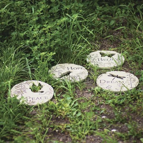 Enchanted Garden™ 9" Inspirational Path Stone - Assorted Styles 4 Enchanted Garden™ 9" Inspirational Path Stone - Assorted Styles - Image 2