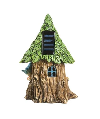 Enchanted Garden™ 9.8" Polystone Lighted Fairy House Statue - Assorted Styles 8 Enchanted Garden™ 9.8" Polystone Lighted Fairy House Statue - Assorted Styles - Image 6