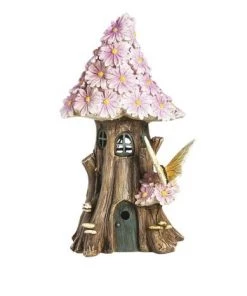 Enchanted Garden™ 9.8" Polystone Lighted Fairy House Statue - Assorted Styles