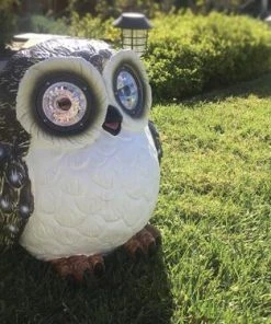 Enchanted Garden™ 14" Solar Eyed Owl Statue -Enchanted Garden Sale 2774640 sceneCK 350101