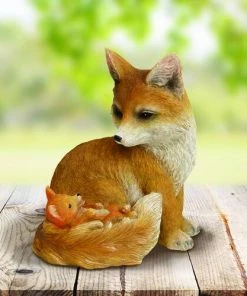 Enchanted Garden™ 9" Fox And Kit Statue 5 Enchanted Garden™ 9" Fox And Kit Statue -Enchanted Garden Sale 2774706 LS