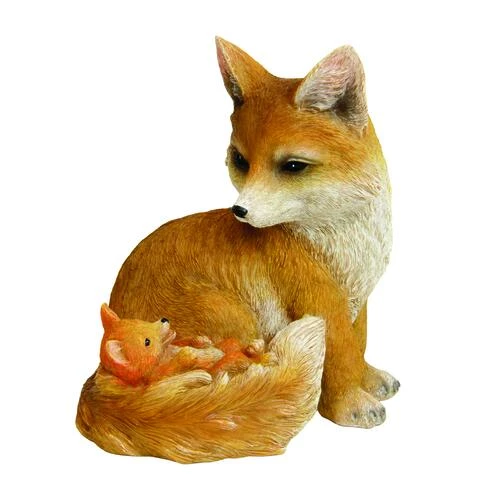 Enchanted Garden™ 9" Fox And Kit Statue 3 Enchanted Garden™ 9" Fox And Kit Statue