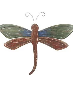 Enchanted Garden™ 18.9" Wood Dragonfly Outdoor Wall Art