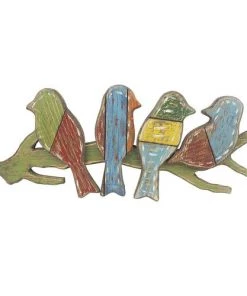 Enchanted Garden™ 10.2" Wood Birds Outdoor Wall Art