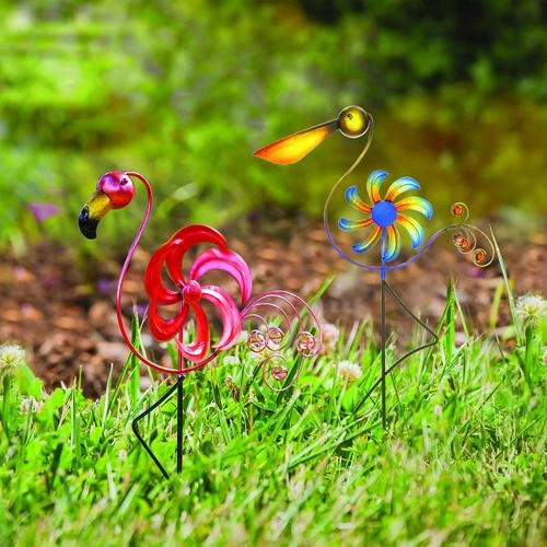Enchanted Garden™ Bird Garden Spinner Stake - Assorted 4 Enchanted Garden™ Bird Garden Spinner Stake - Assorted - Image 2