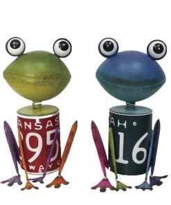 Enchanted Garden™ 10.63" Metal Frog Statue - Assorted Styles