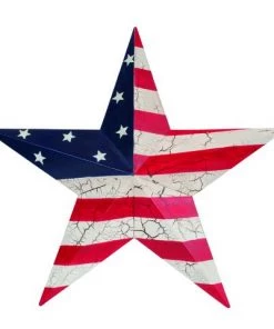 Enchanted Garden™ 23" Metal Patriotic Star Outdoor Wall Art