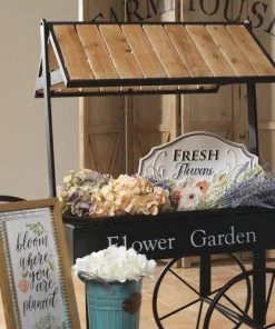 Enchanted Garden™ 45" Wood & Metal Rolling Flower Cart -Enchanted Garden Sale 2774950 2515840 2519140 2511690 2468900 2521990 3000px