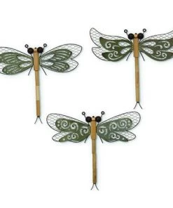 Enchanted Garden™ 19" Wood And Metal Dragonfly Outdoor Wall Art - Assorted Styles