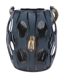 Enchanted Garden™ 7" Retro Metal Solar Light Lantern