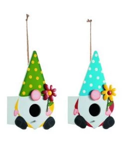 Enchanted Garden 12" Wooden Gnome Bird House - Assorted Styles -Enchanted Garden Sale 2775092 leftsideview.jpg