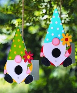 Enchanted Garden 12" Wooden Gnome Bird House - Assorted Styles -Enchanted Garden Sale 2775092 scene01.jpg