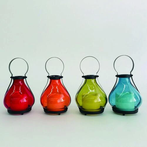 Enchanted Garden™ 6.3" Glass Flameless Candle LED Lantern - Assorted Styles 4 Enchanted Garden™ 6.3" Glass Flameless Candle LED Lantern - Assorted Styles - Image 2