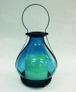 Enchanted Garden™ 6.3" Glass Flameless Candle LED Lantern - Assorted Styles 16 Enchanted Garden™ 6.3" Glass Flameless Candle LED Lantern - Assorted Styles -Enchanted Garden Sale 2775135 blue P SF V2