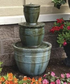 Enchanted Garden™ 34.5" Tiered Carlotta Outdoor Water Fountain