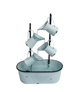 Enchanted Garden™ 33" Metal Pitcher Outdoor Water Fountain