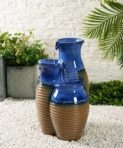 Enchanted Garden™ 24.8" Tiered Vase Outdoor Water Fountain -Enchanted Garden Sale 2775237 P SC