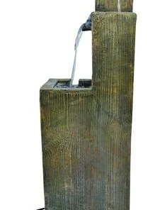Enchanted Garden™ 35.8" Tiered Wood Block Outdoor Water Fountain -Enchanted Garden Sale 2775240 P LS V2