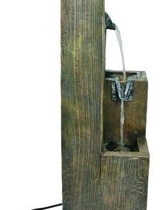 Enchanted Garden™ 35.8" Tiered Wood Block Outdoor Water Fountain -Enchanted Garden Sale 2775240 P RS V2