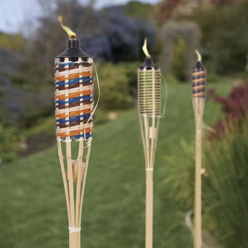 Enchanted Garden™ 60" Bamboo Patio Torch - Assorted Styles 4 Enchanted Garden™ 60" Bamboo Patio Torch - Assorted Styles - Image 2