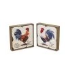Enchanted Garden™ 6" Wood Rooster Block Outdoor Wall Art - Assorted Styles