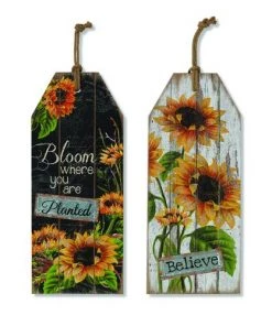 Enchanted Garden™ 19" Wood Sunflower Wall Outdoor Wall Art - Assorted Styles
