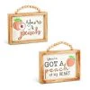 Enchanted Garden™ 8" Wood Peach Block Outdoor Wall Art - Assorted Styles -Enchanted Garden Sale 2775290