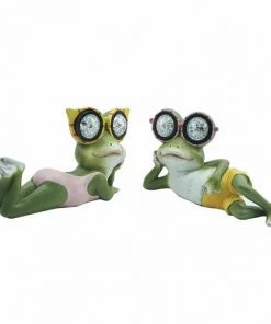 Enchanted Garden™ 7" Sunbathing Solar Frog Statue - Assorted Styles