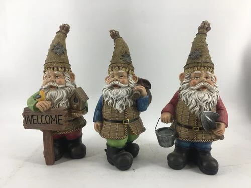 Enchanted Garden™ 13" Resin Gnome Statue - Assorted Styles 3 Enchanted Garden™ 13" Resin Gnome Statue - Assorted Styles