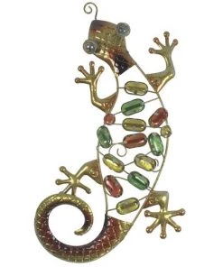 Enchanted Garden™ 20.4" Beads Lizard Outdoor Wall Art