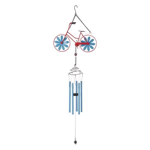 Enchanted Garden® 32.5" Metal Bicycle Wind Chime - Assorted Colors 5 Enchanted Garden® 32.5" Metal Bicycle Wind Chime - Assorted Colors - Image 3