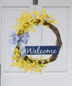 Enchanted Garden™ 20" Natural Wreath Outdoor Wall Art -Enchanted Garden Sale 2775419 lifetyle