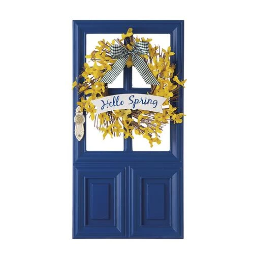 Enchanted Garden™ 19.7" Wood Floral Door Outdoor Wall Art - Assorted Styles 3 Enchanted Garden™ 19.7" Wood Floral Door Outdoor Wall Art - Assorted Styles