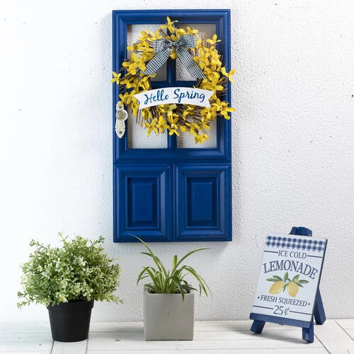 Enchanted Garden™ 19.7" Wood Floral Door Outdoor Wall Art - Assorted Styles 8 Enchanted Garden™ 19.7" Wood Floral Door Outdoor Wall Art - Assorted Styles - Image 6