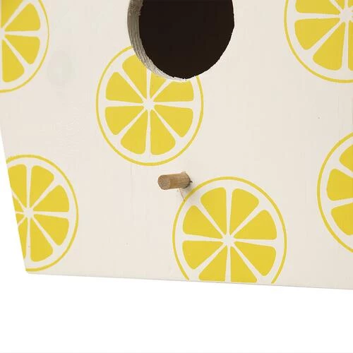 Enchanted Garden® 7.8" Wooden Lemon Bird House 7 Enchanted Garden® 7.8" Wooden Lemon Bird House - Image 5