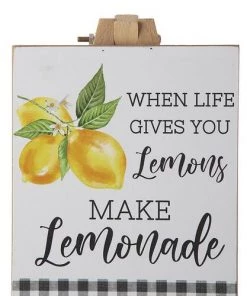 Enchanted Garden™ 8.75" Wood Lemon Easel Outdoor Wall Art -Enchanted Garden Sale 2775424B rightview