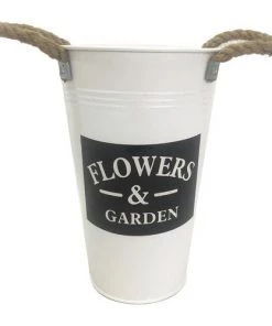Enchanted Garden™ 8.8" Metal Flower Bucket Vase